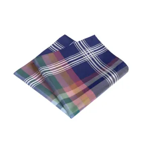 Checked Multicolor Cotton Pocket Square