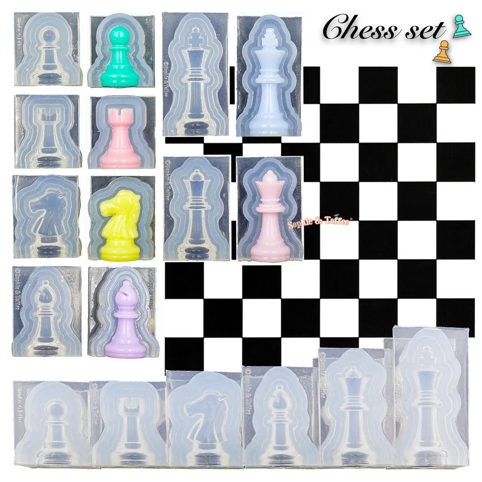 Chess Pieces Game Tokens Silicone Mold