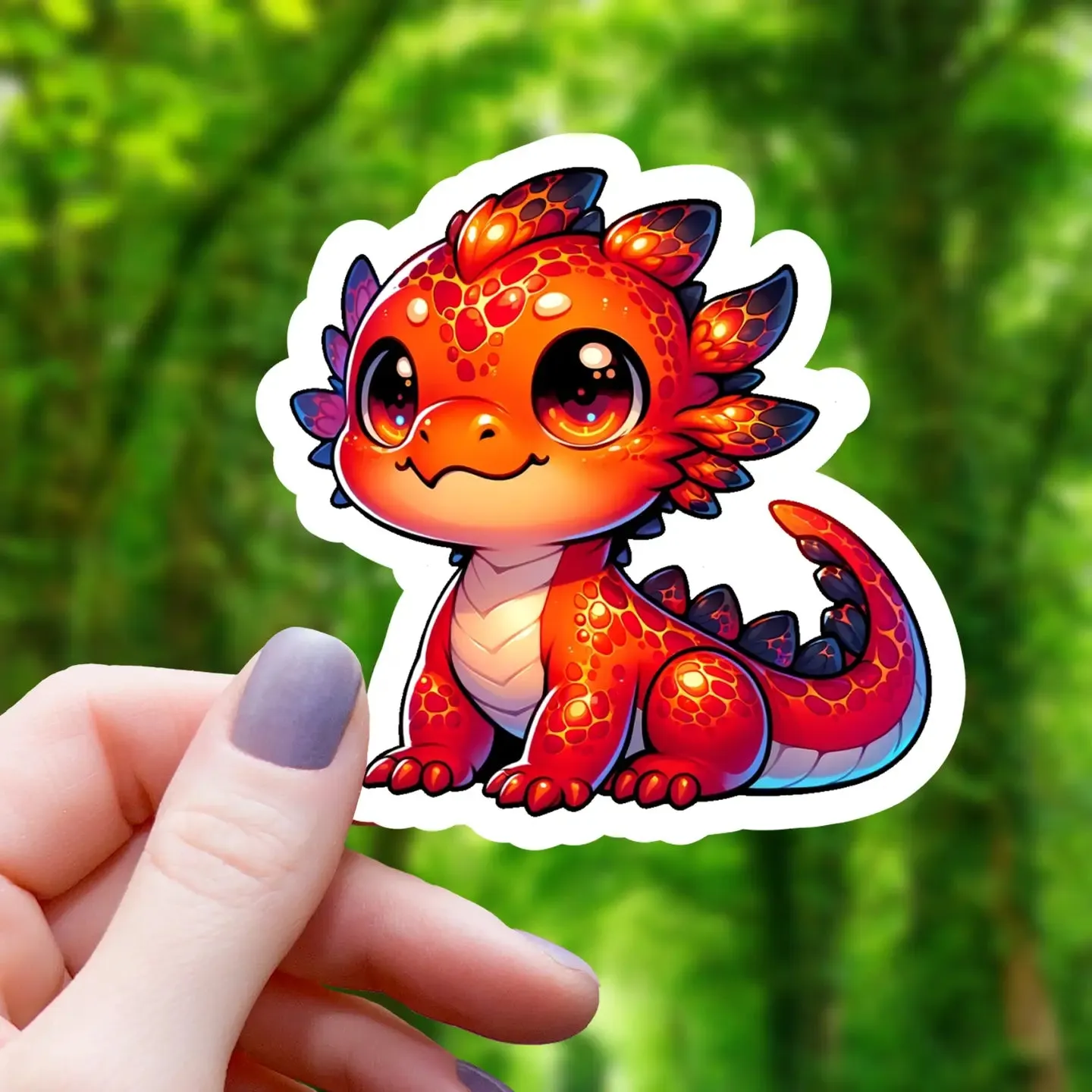 Chibi Lava Dragon | Vinyl Sticker