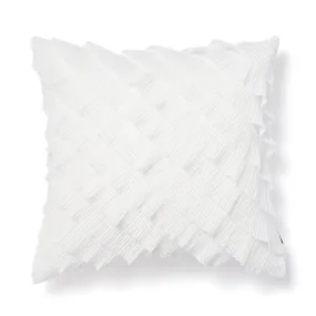 Chiffon Frill Cushion Cover 450 X 450 White