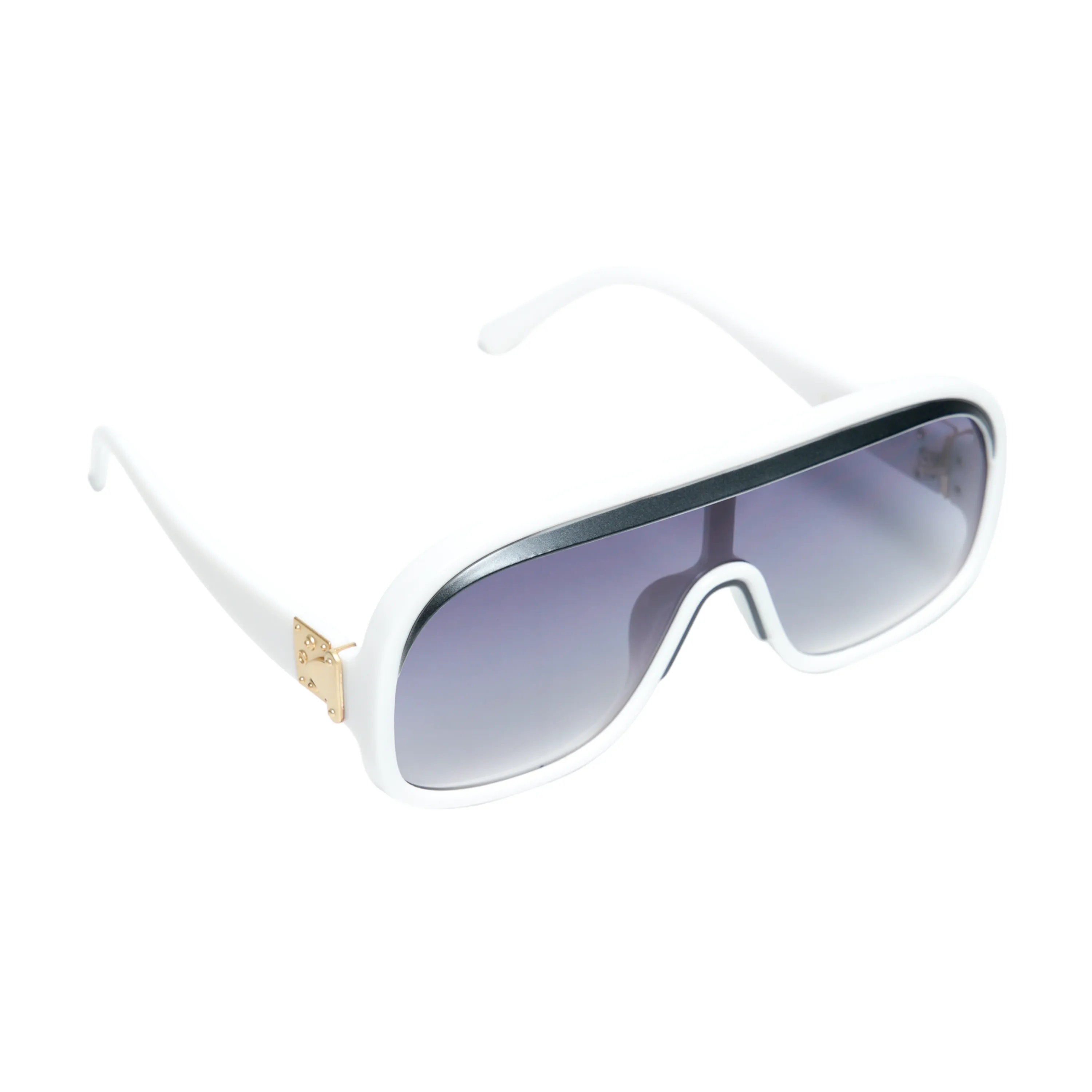 Chokore Oversized Single Lens Sunglasses (White)