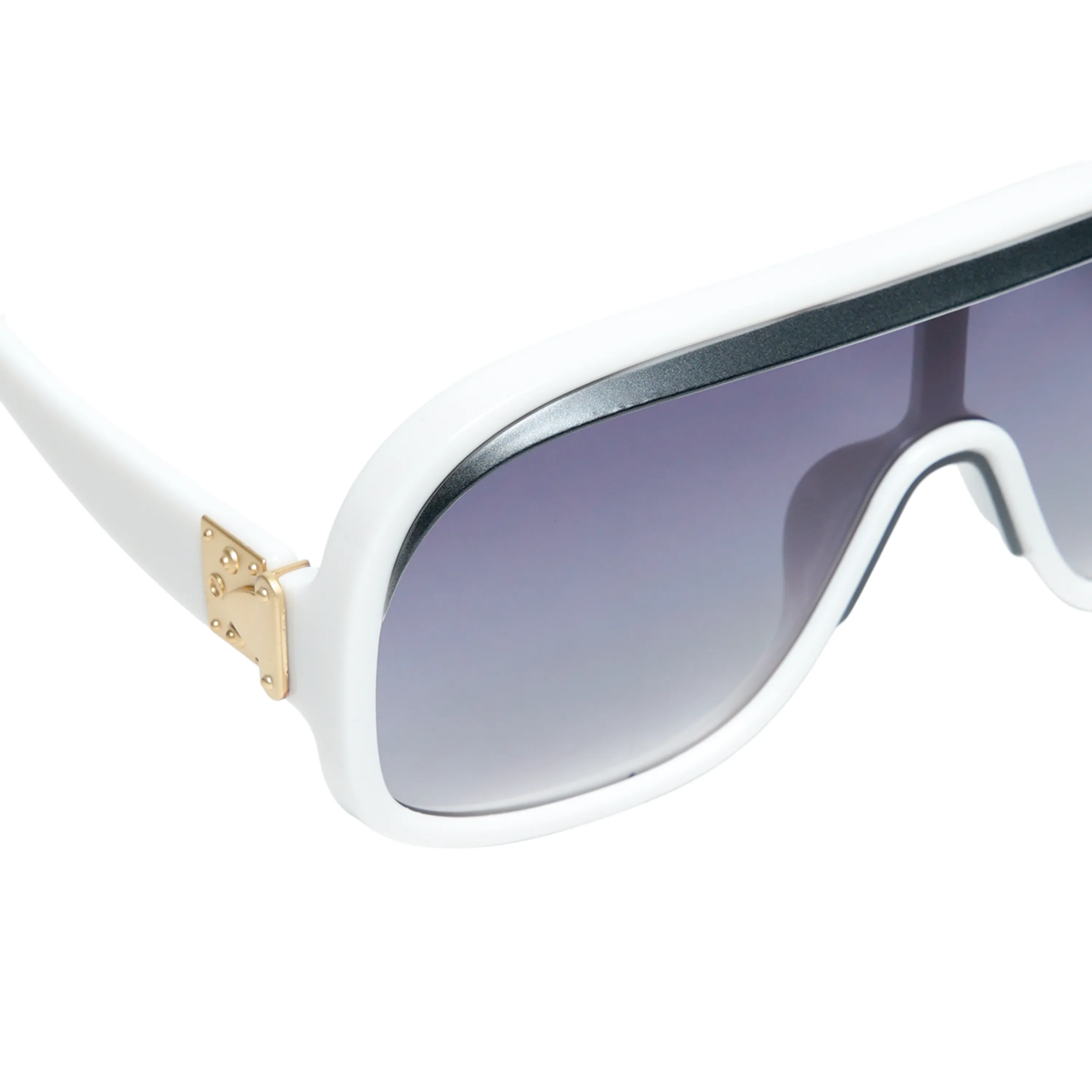 Chokore Oversized Single Lens Sunglasses (White)