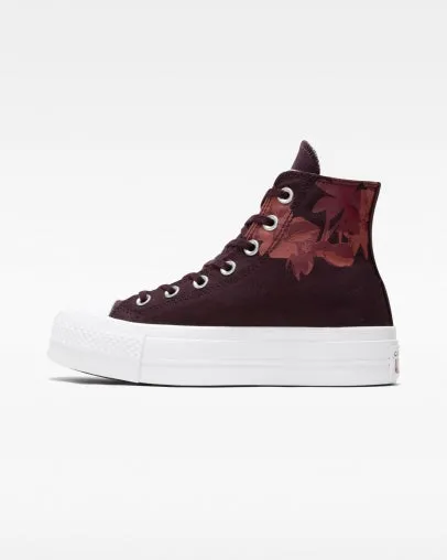 CHUCK TAYLOR ALL STAR FOREST RAVE LIFT HIGH TOP - BLACK CHERRY