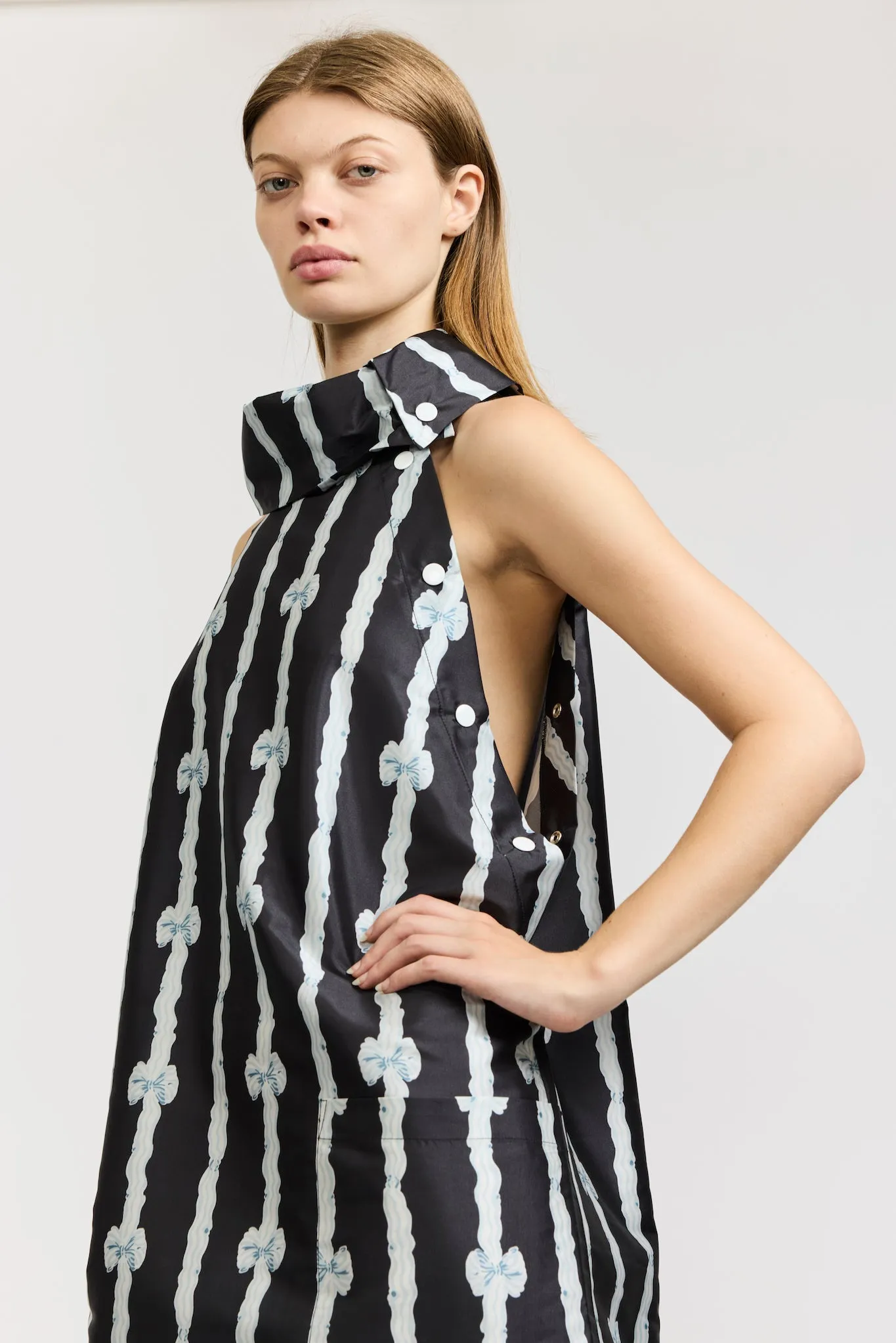 Coco Dress in Bow Print Taffeta