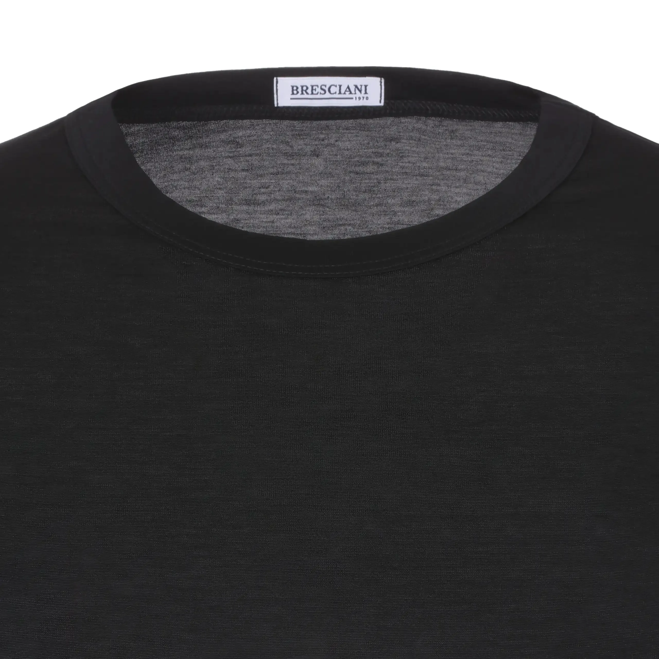 Cotton Crew-Neck T-Shirt in Black