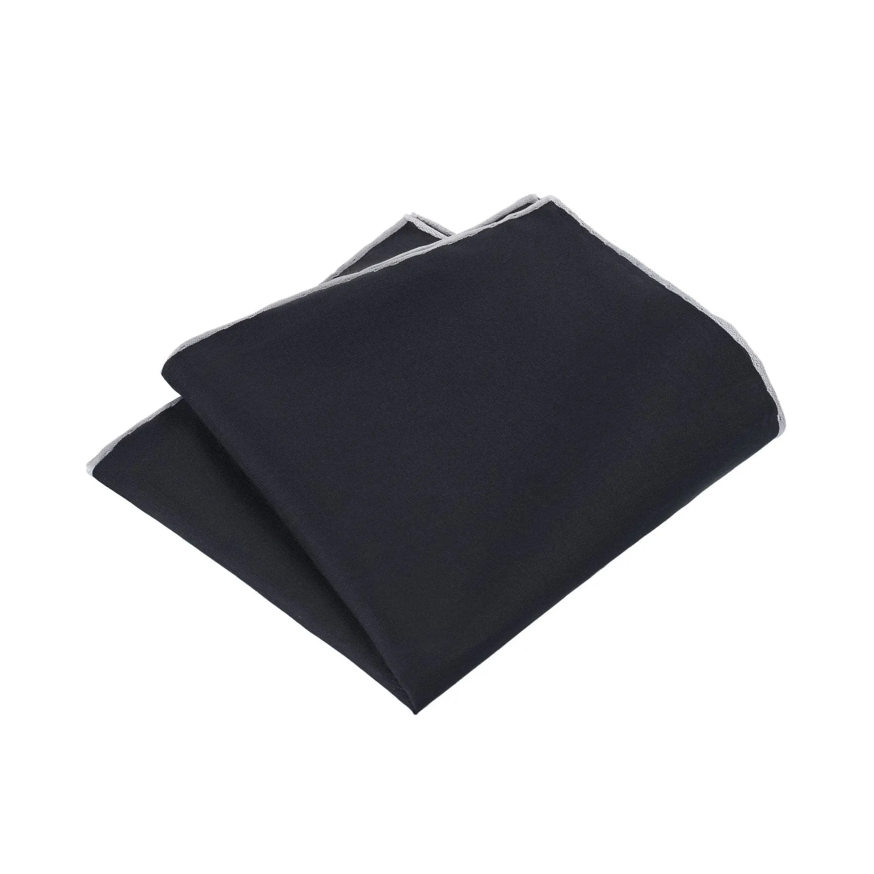 Cotton Pocket Square in Black