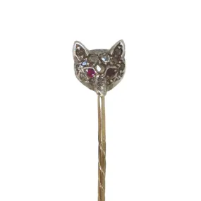 Diamond Fox Tie Pin