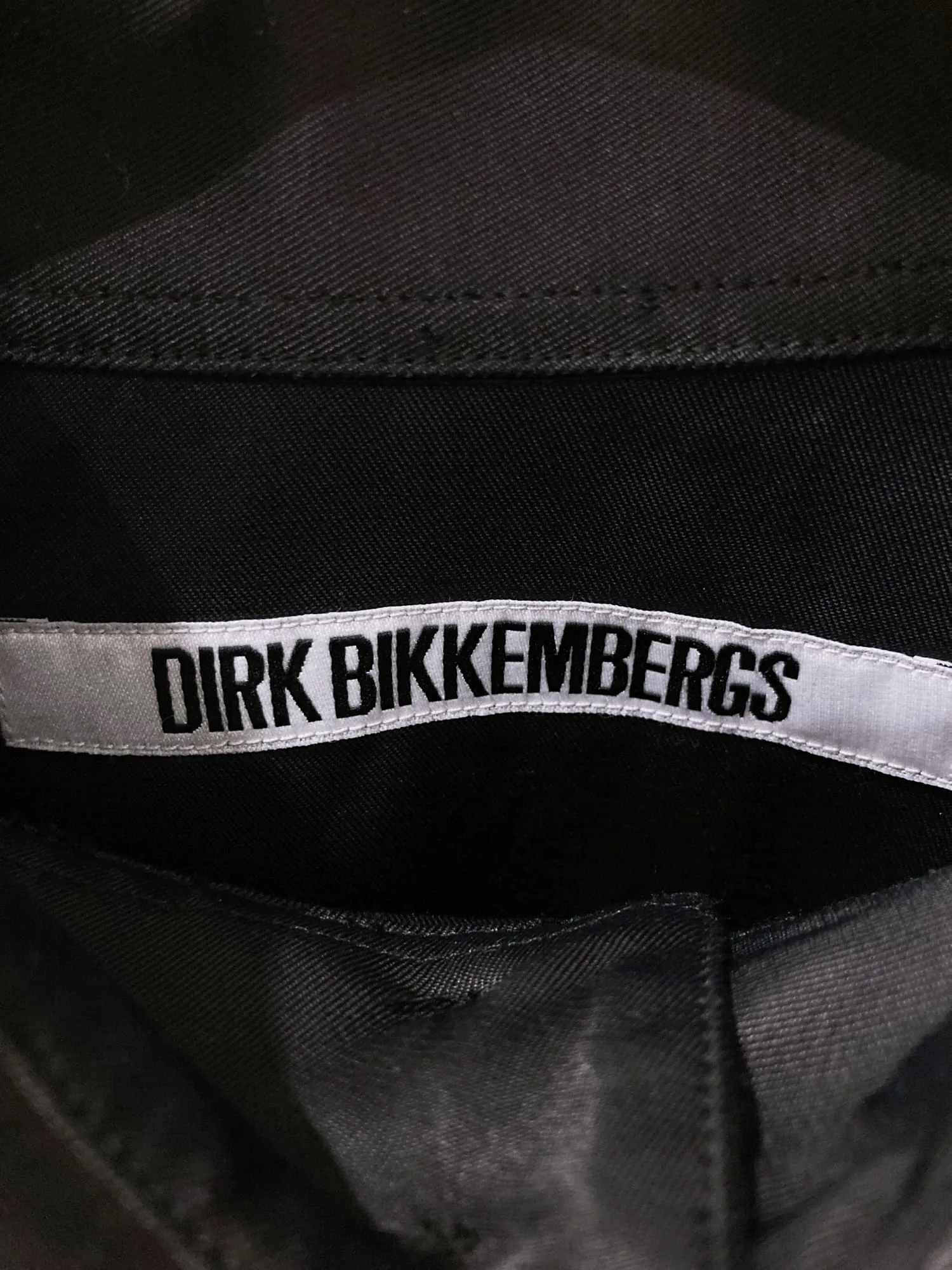 Dirk Bikkembergs 1990s sheeny black cotton nylon covered placket shirt - S