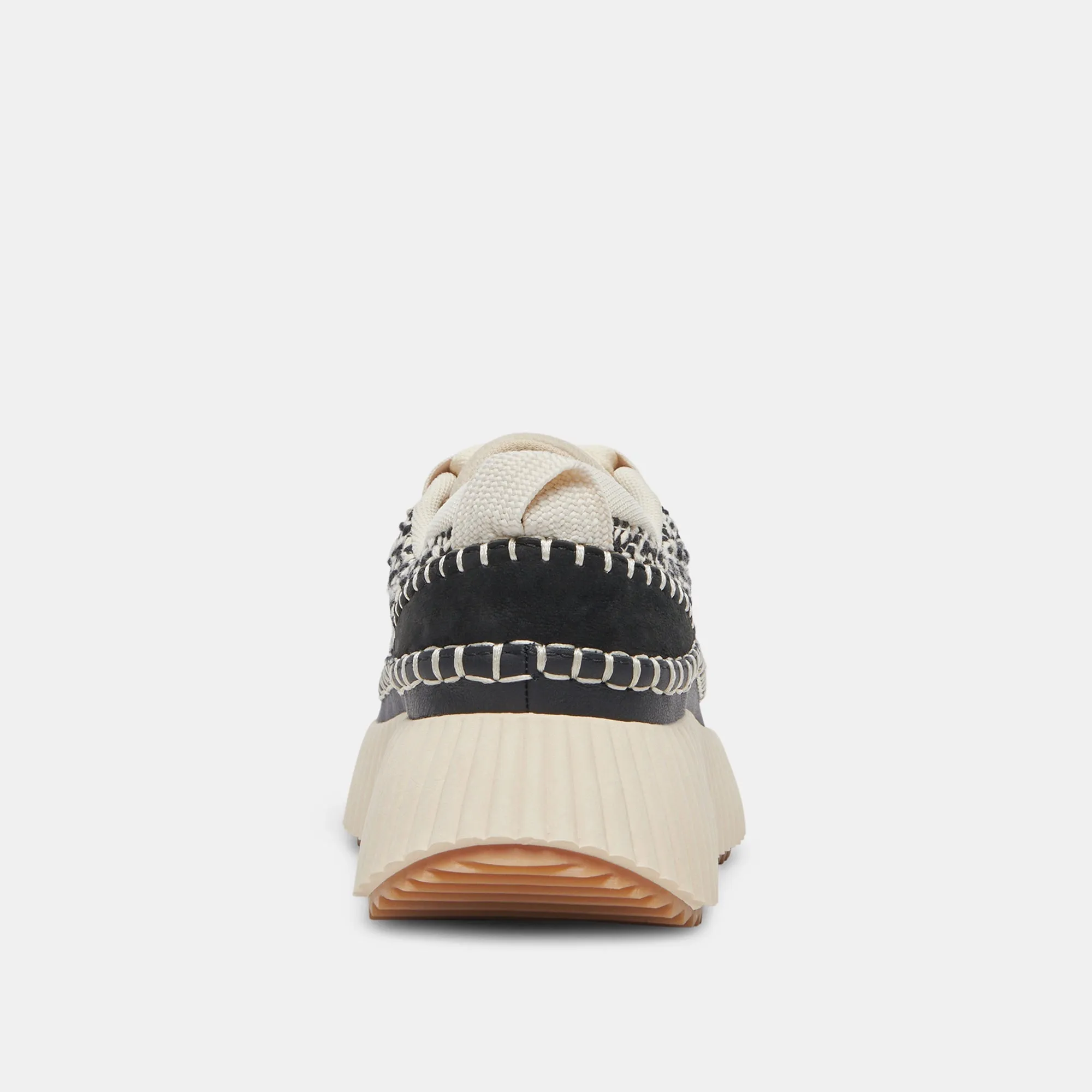 DOLEN SNEAKERS WHITE BLACK WOVEN - re:vita