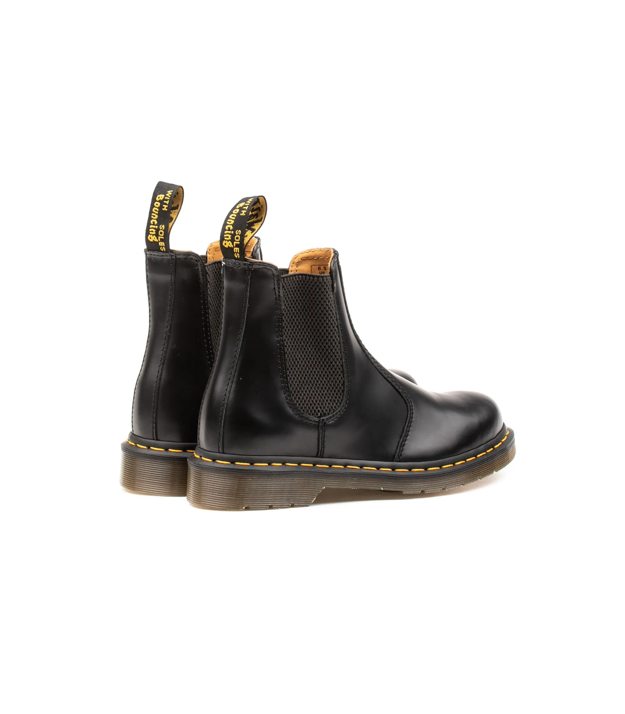 Dr. Martens 2976 Yellow Stitch Smooth Black Unisex