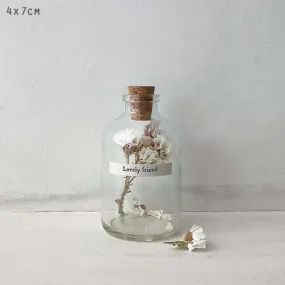 East of India -  Dried flowers in bottle 'Lovely friend'