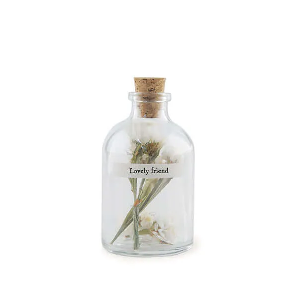 East of India -  Dried flowers in bottle 'Lovely friend'