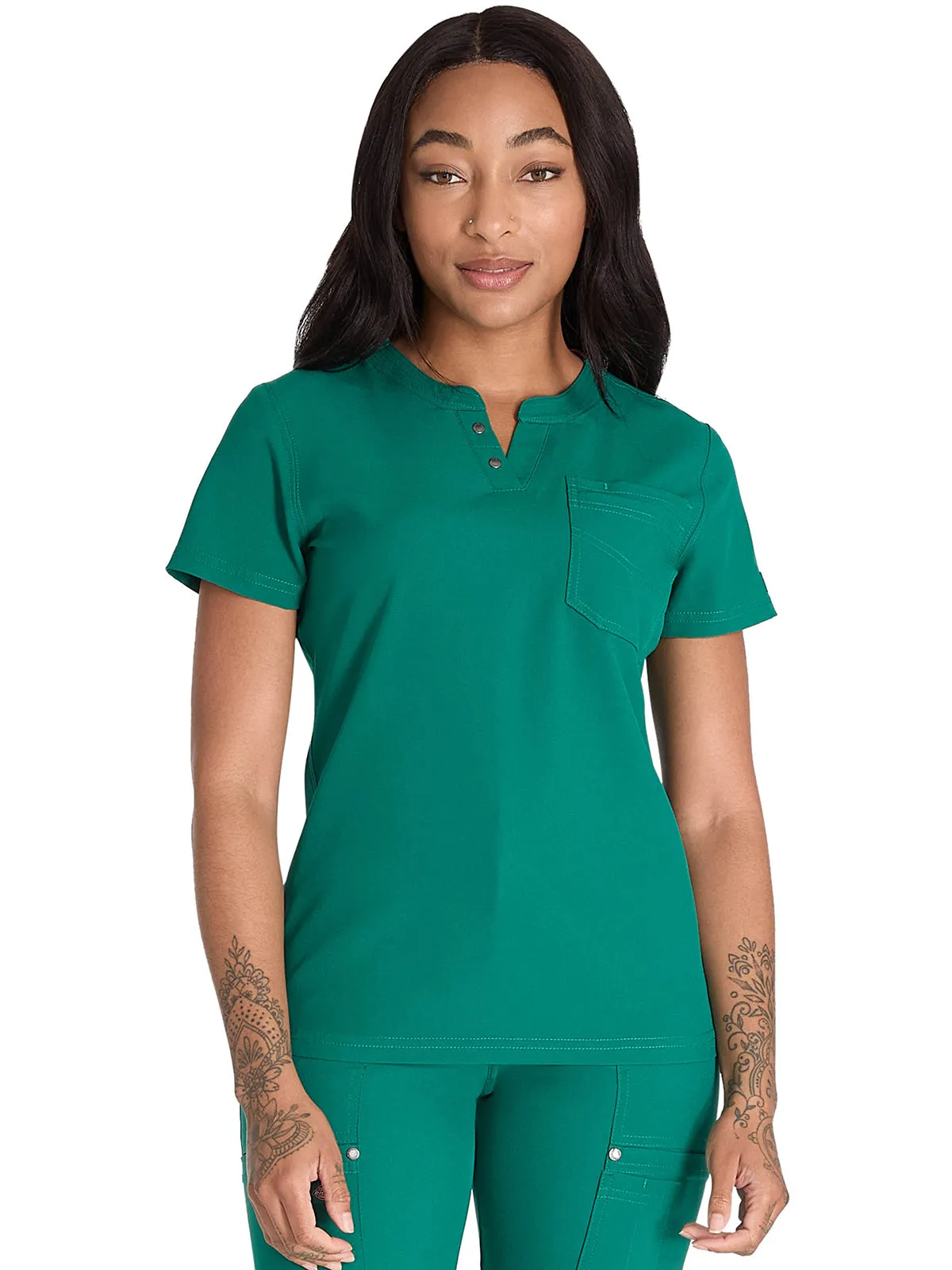 EDS Nxt - Women's Round Neck Henley Top