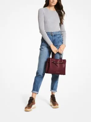 Emilia Large Pebbled Leather Satchel