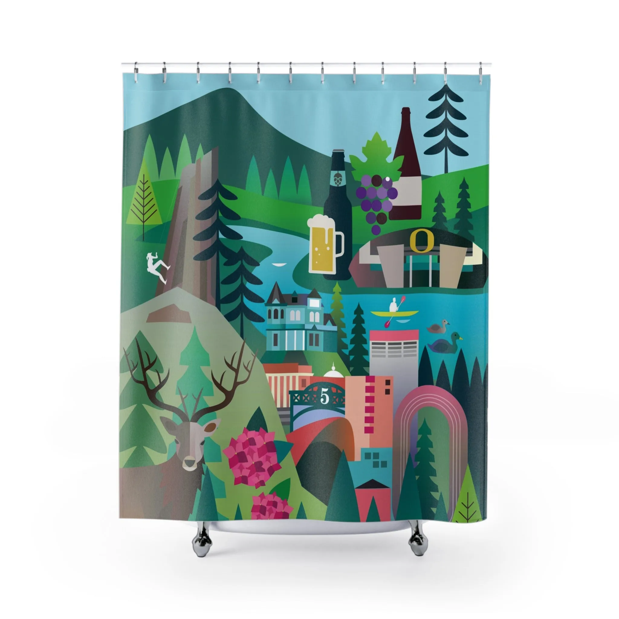 Eugene, Oregon Shower Curtain