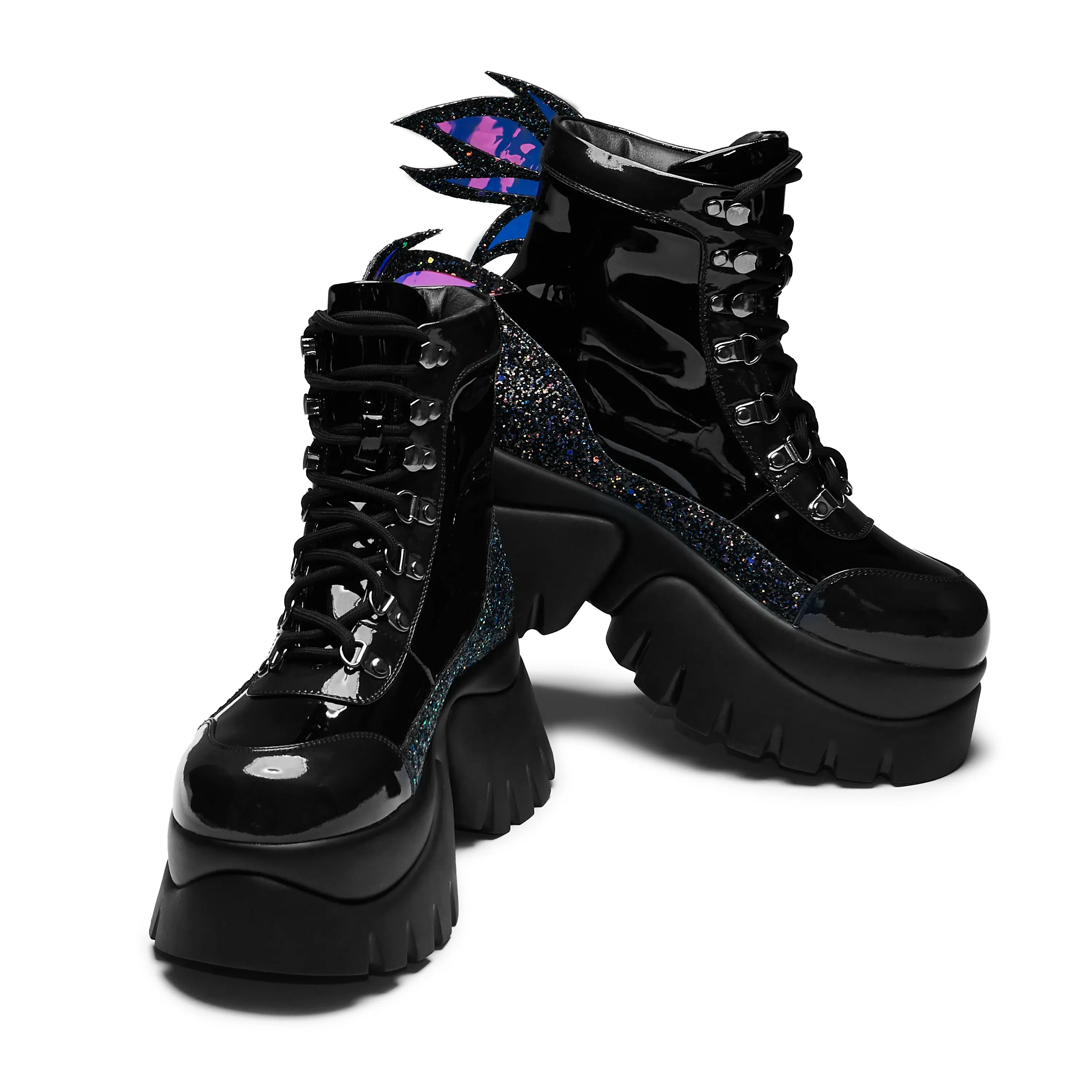 Evil Fairy Queen Boots - Black