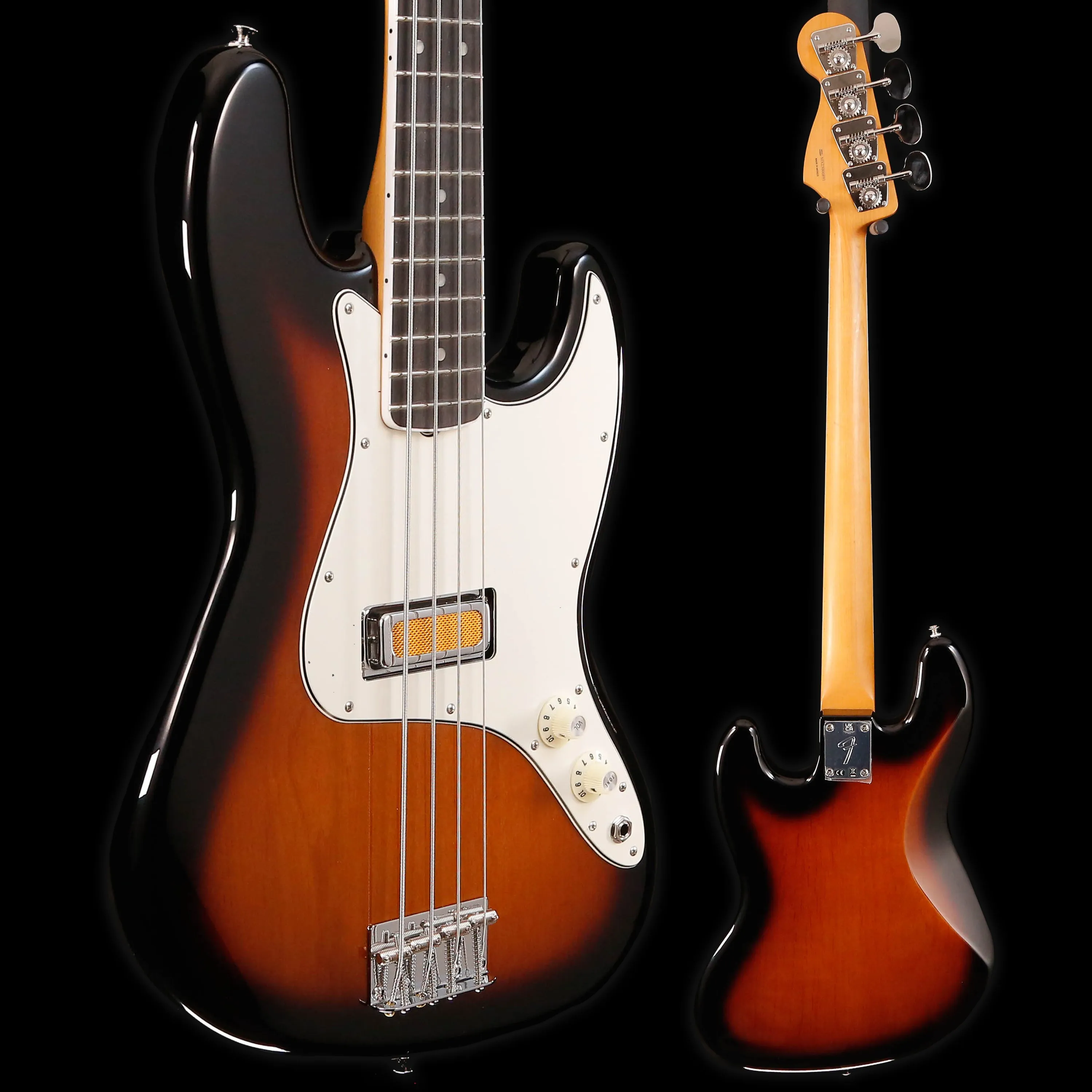 Fender Gold Foil Jazz Bass 4-string Bass, 2-Color Sunburst 9lbs 8.9oz