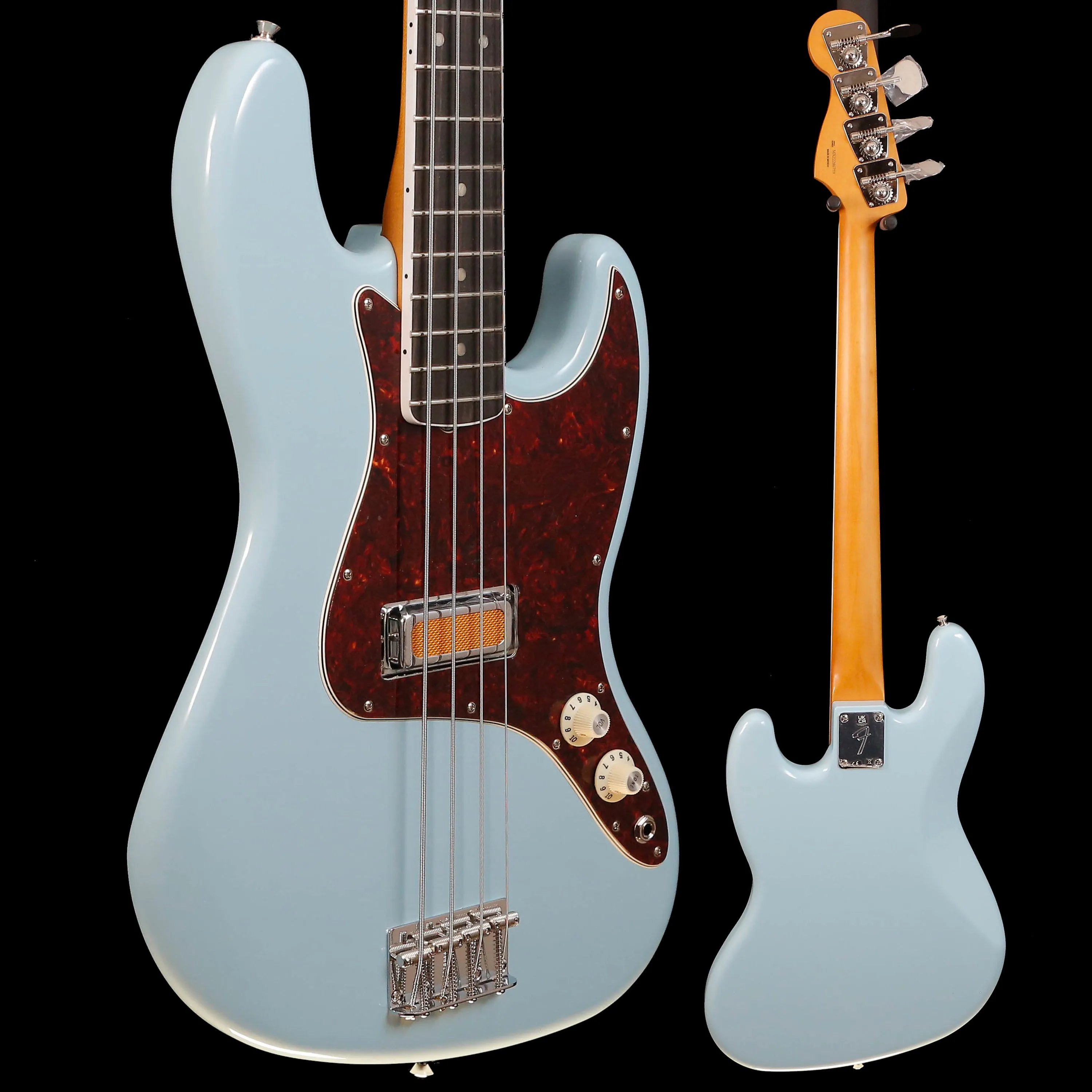 Fender Gold Foil Jazz Bass 4-string Bass, Sonic Blue