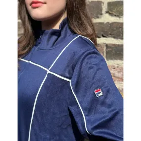 Fila Vintage - Women's Haiden Cropped Navy / Gardenia - Track Top