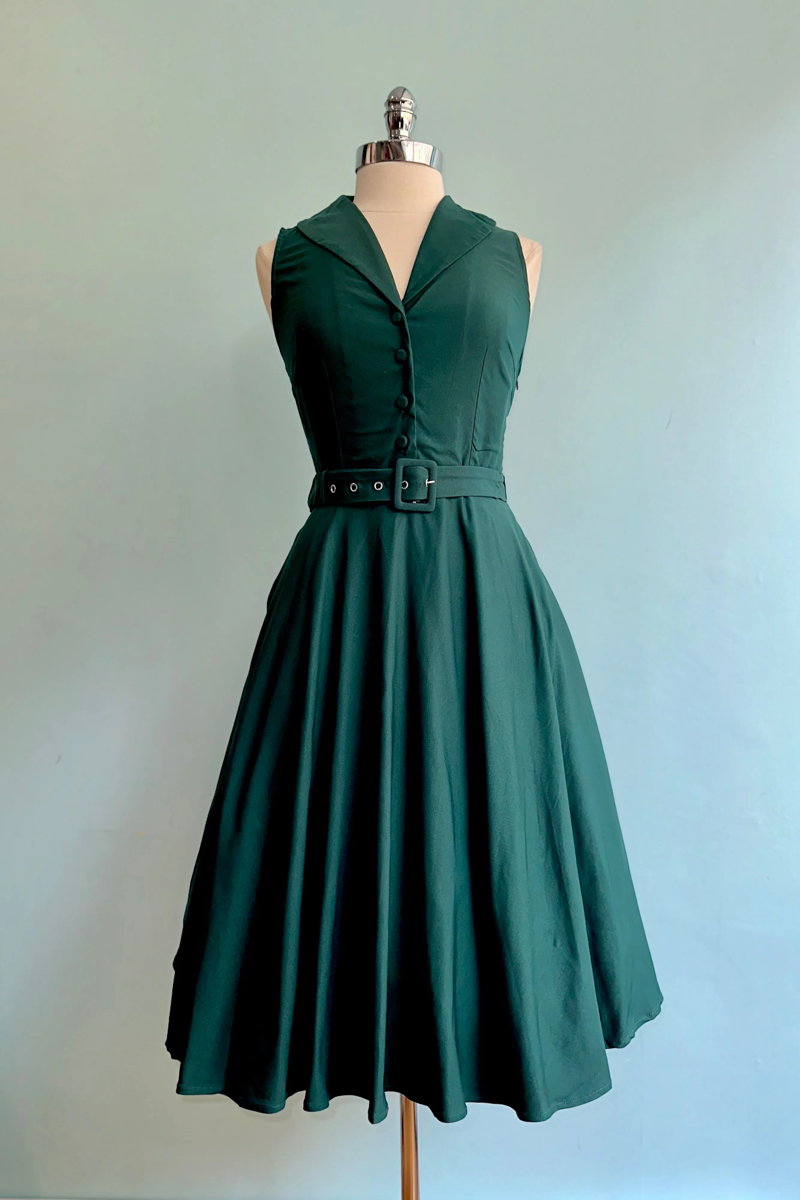 Forest Green Jani Dress by Miss Lulo