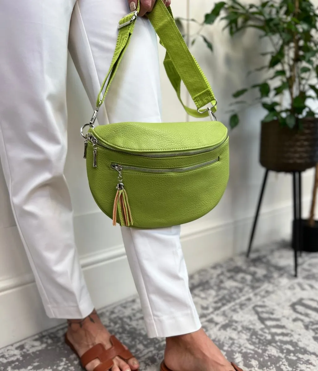 Green Soft Half Moon Bag