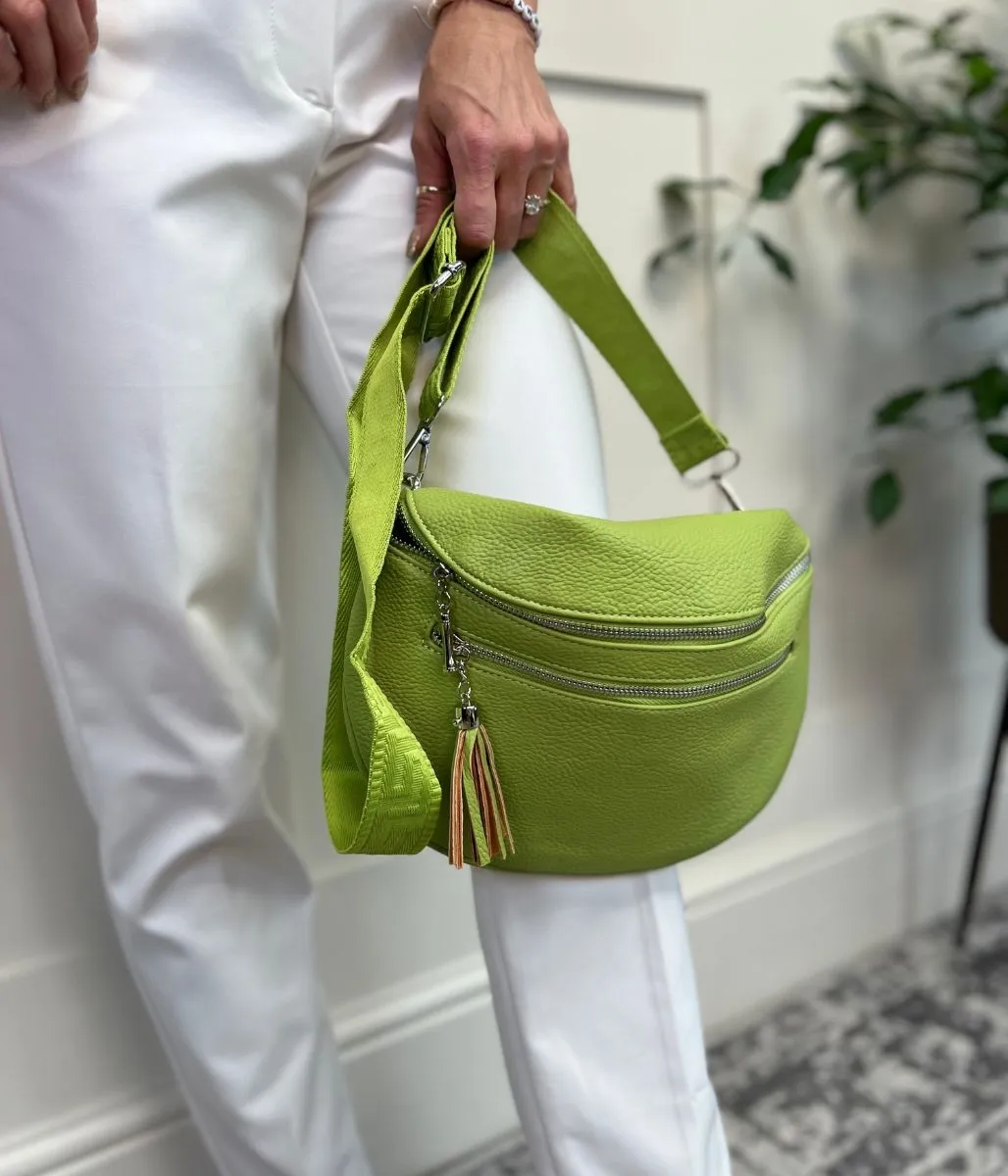 Green Soft Half Moon Bag