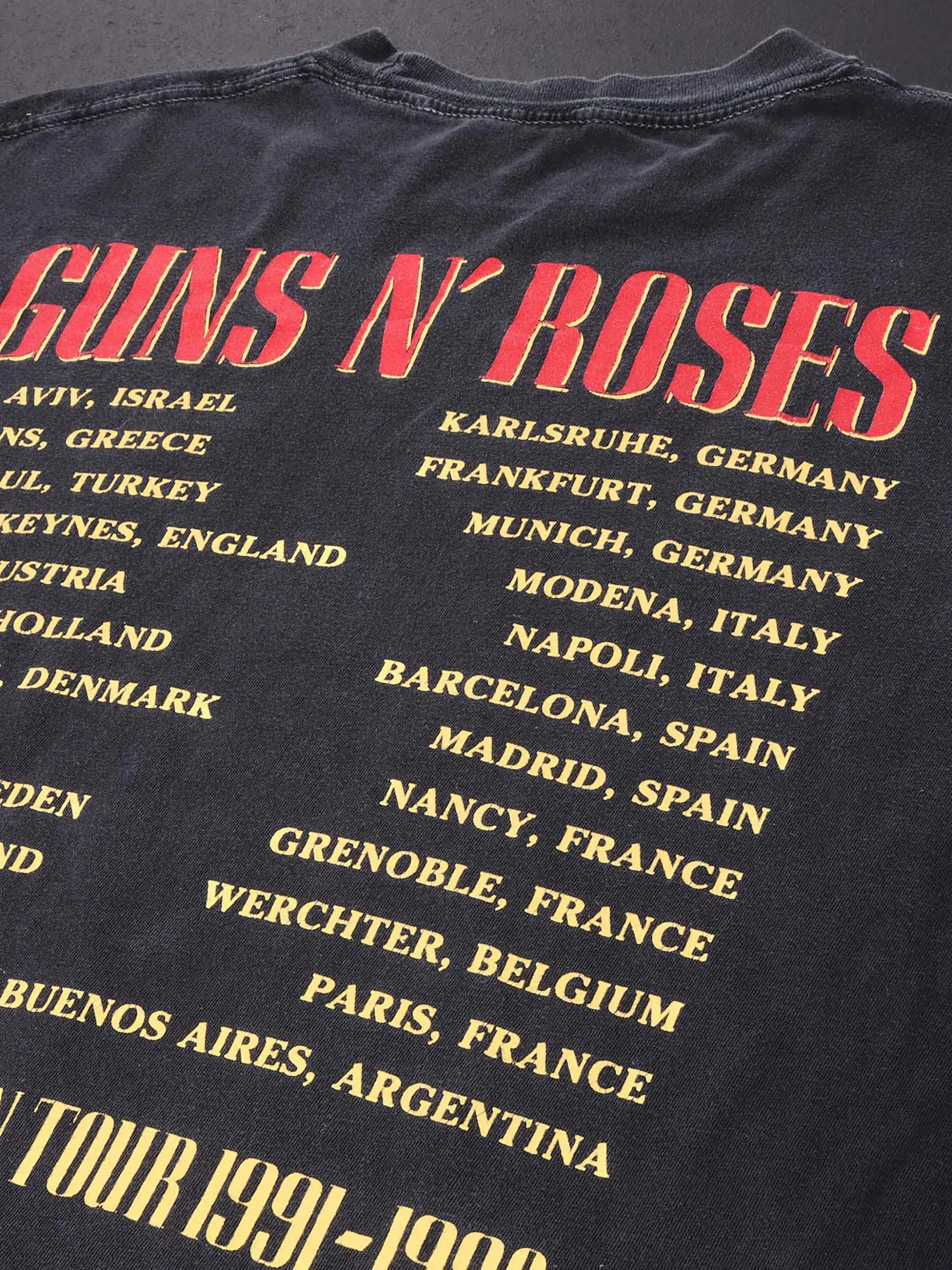 Guns N Roses 1992 Bad Apples 1991-93 Tour T-Shirt Size Small/Medium