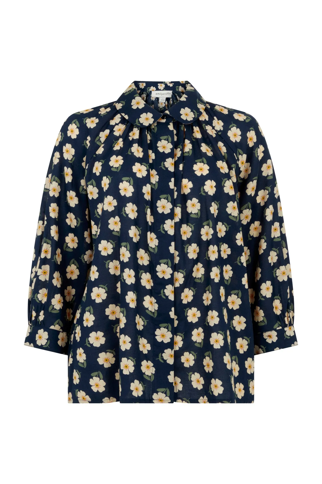 Gwen Navy Floral Blouse