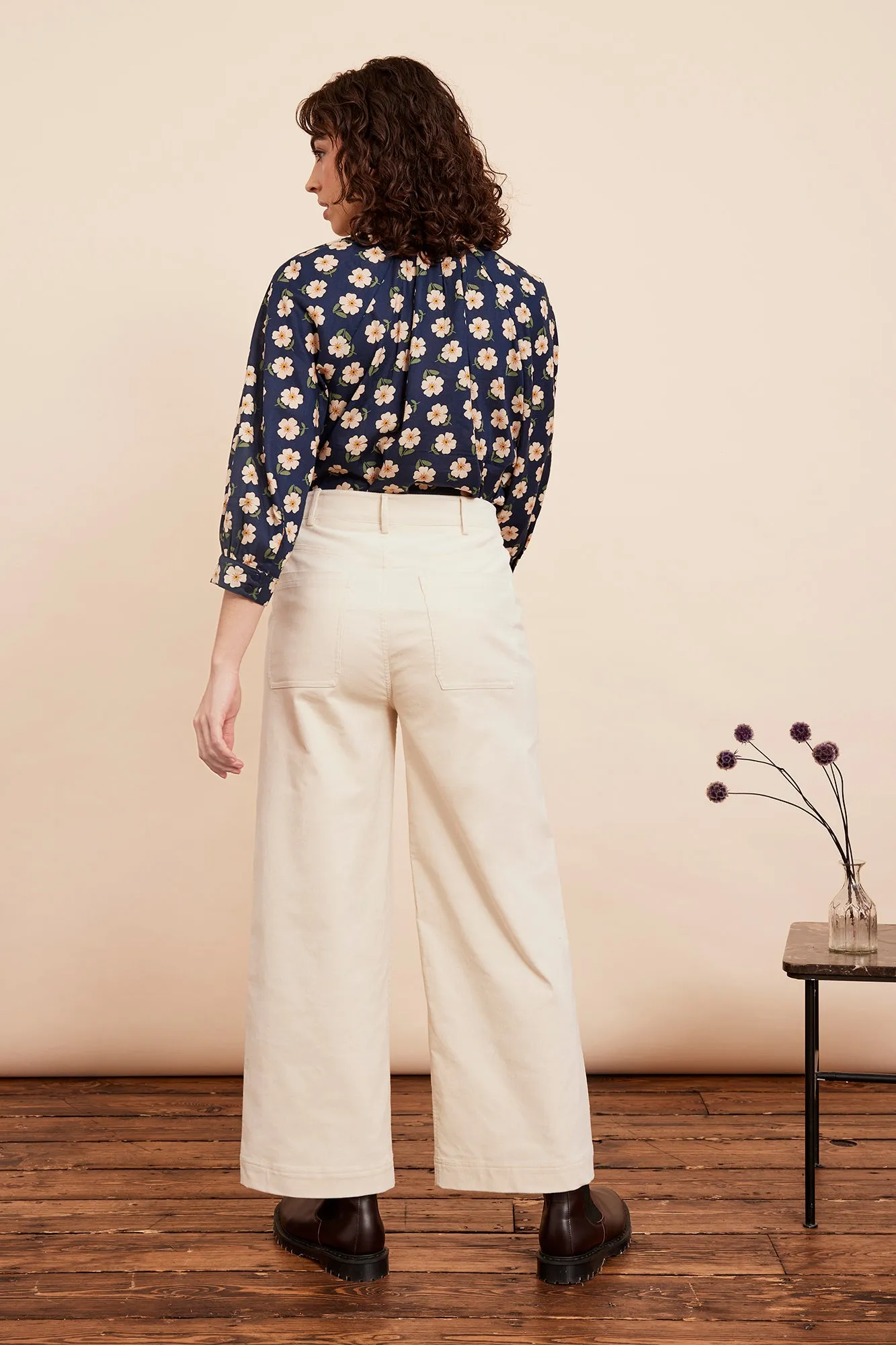 Gwen Navy Floral Blouse