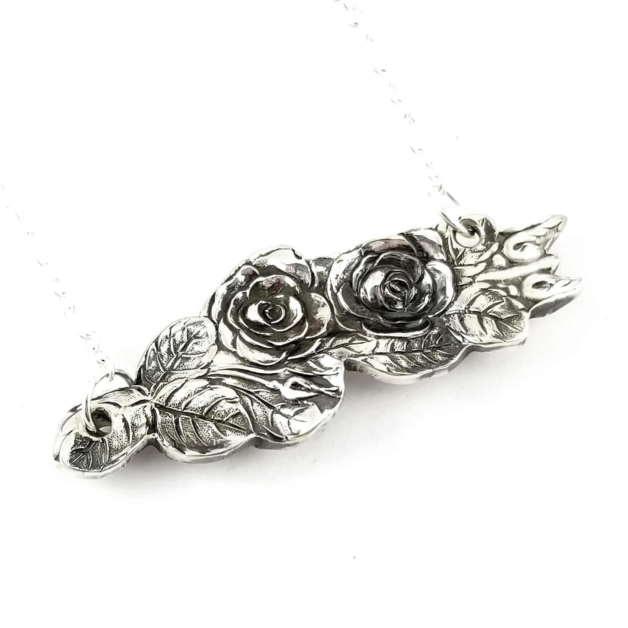 Harlequin Rose Spoon Bar Necklace