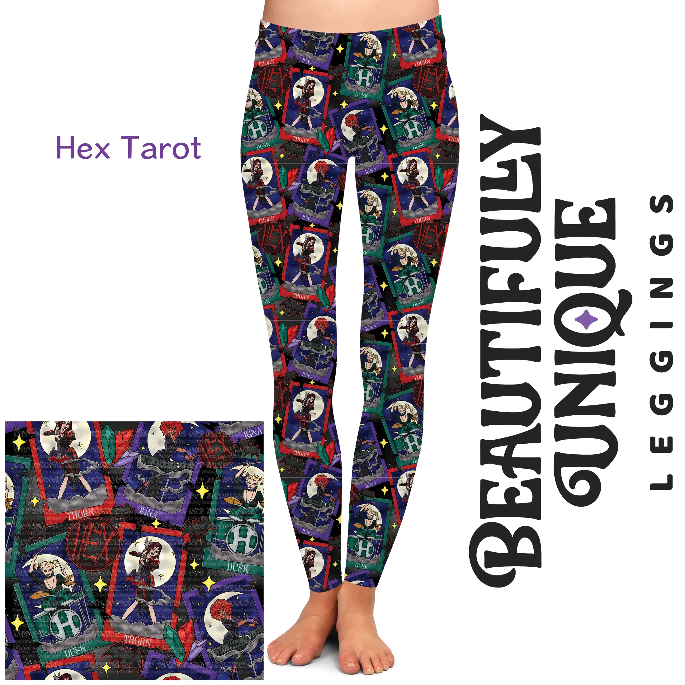 Hex Tarot (Semi-Exclusive) - High-quality Handcrafted Vibrant Leggings