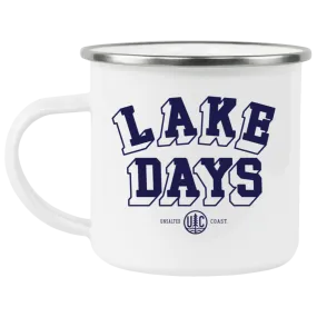 Lake Days Navy  Enamel Camping Mug