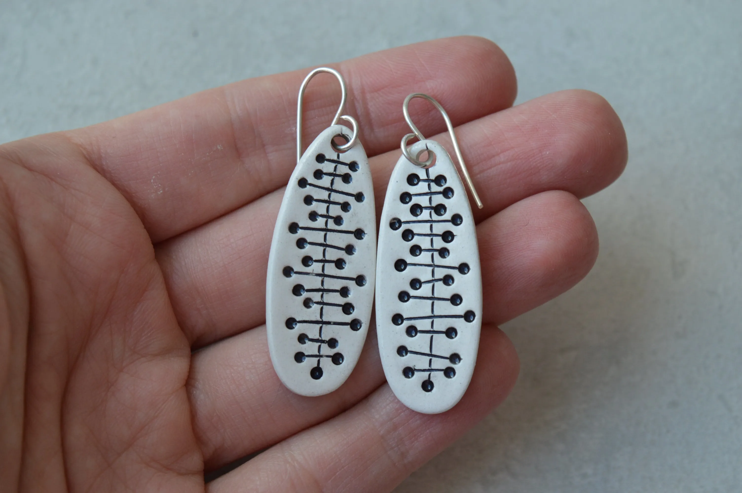 Long minimalist drop earrings