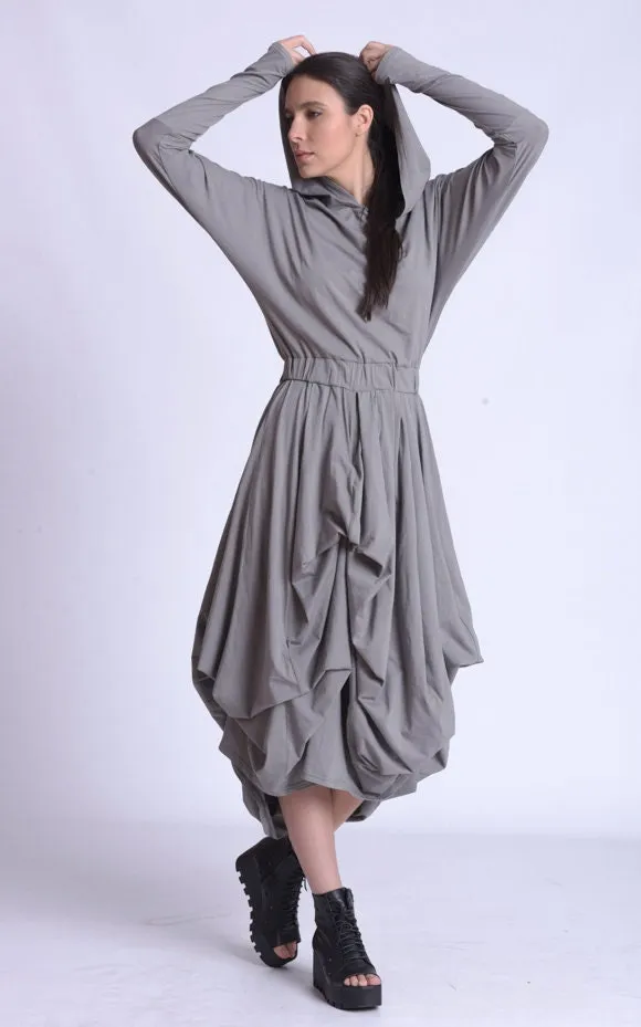 Long Sleeve Asymmetric Dress