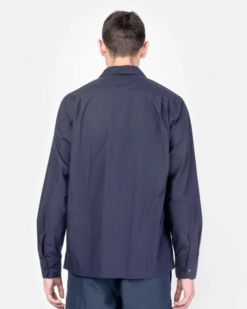 Long Sleeve Safari Shirt in Navy