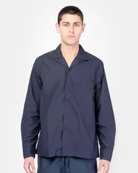 Long Sleeve Safari Shirt in Navy