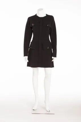 Louis Vuitton - Black Long Sleeve Mini Dress - M