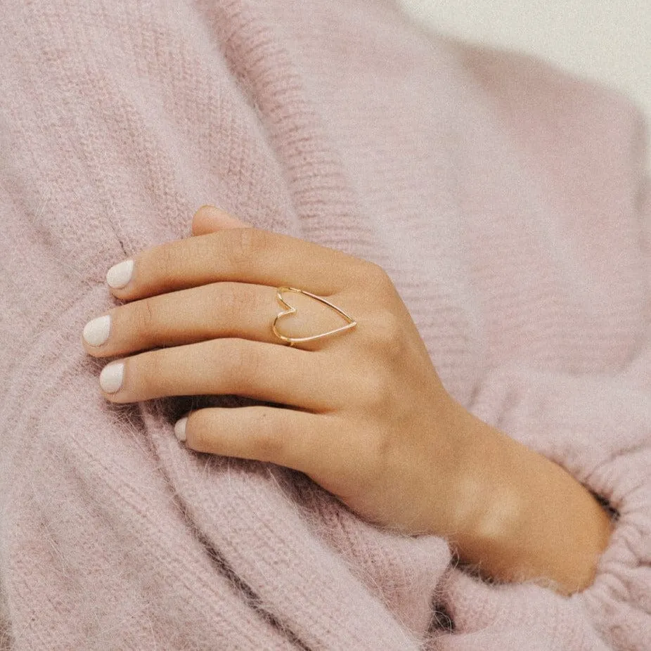 Lovestruck Heart Ring Silver