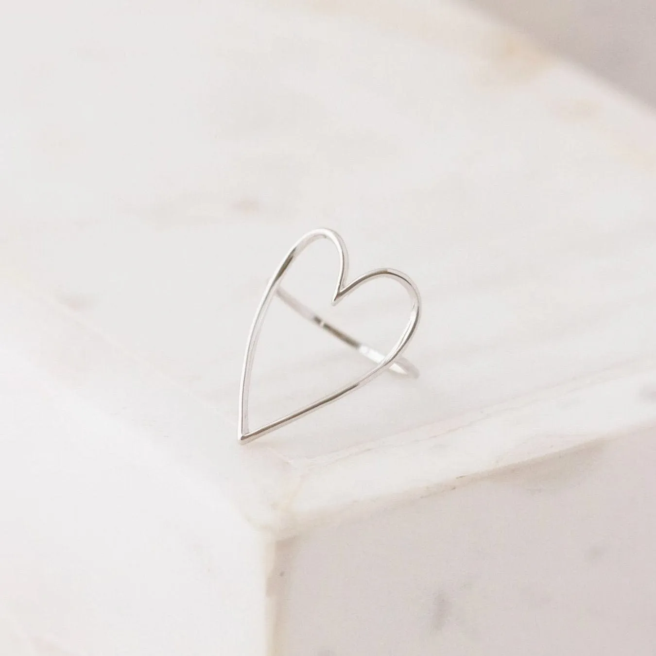 Lovestruck Heart Ring Silver