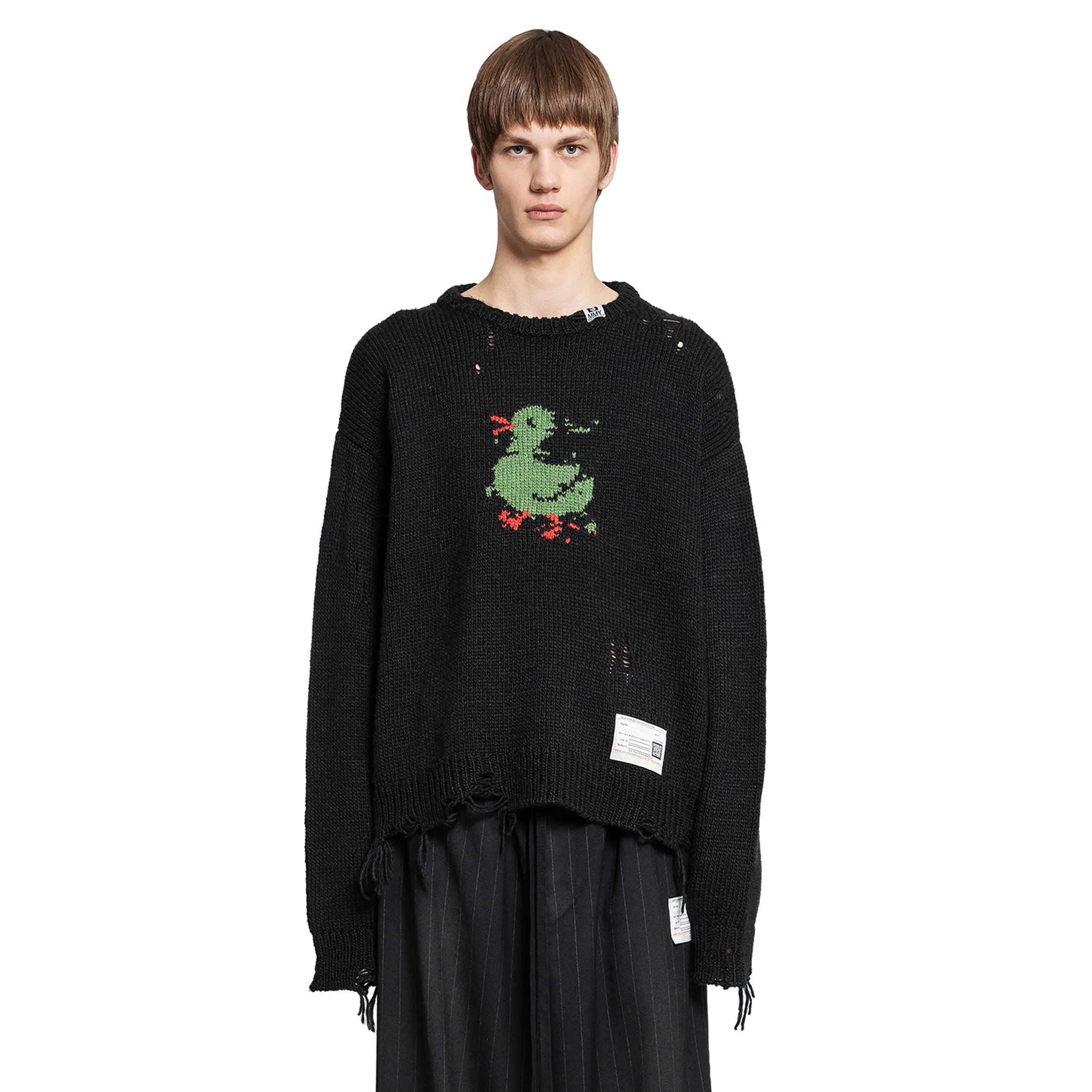 MAISON MIHARA YASUHIRO MAN BLACK KNITWEAR