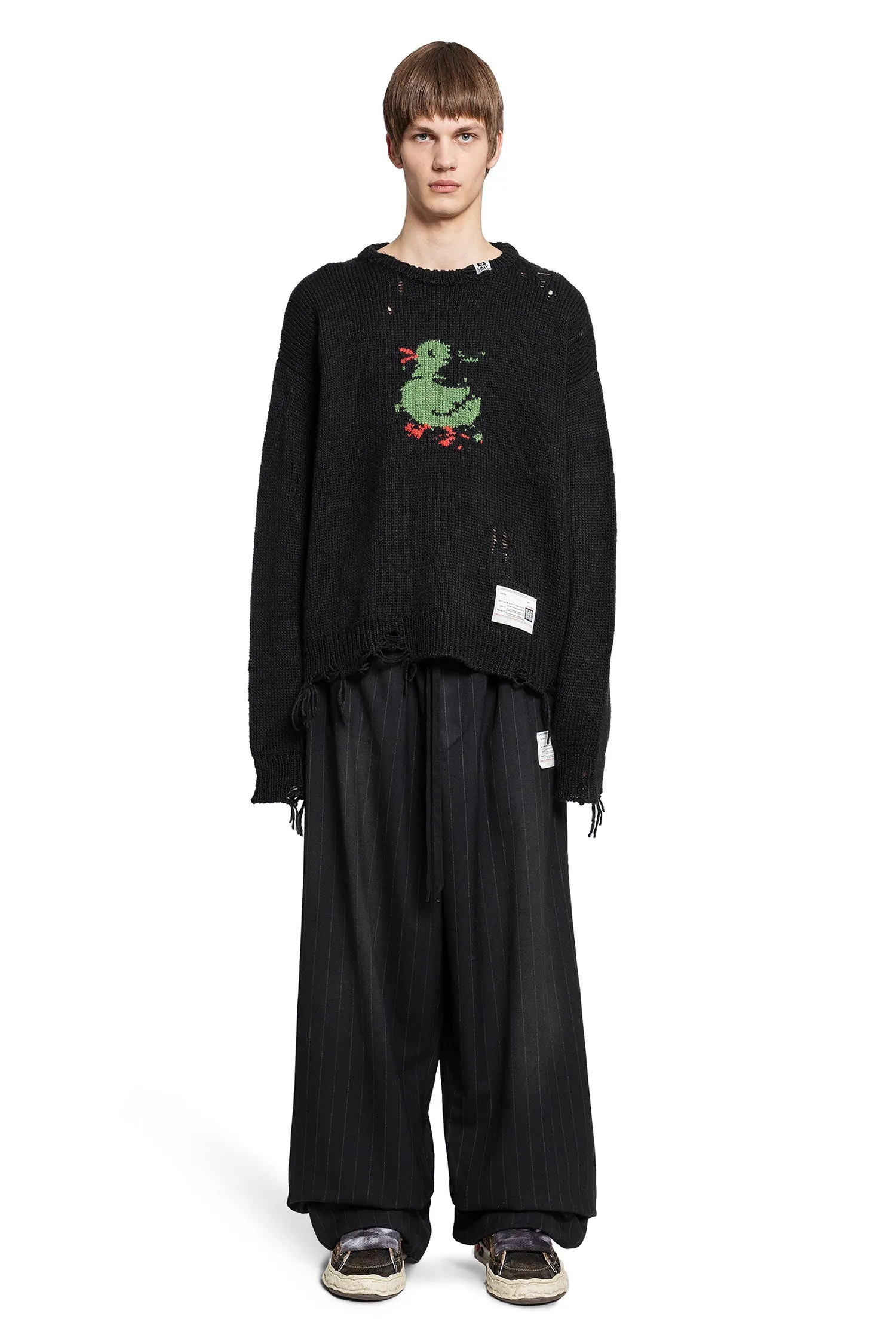 MAISON MIHARA YASUHIRO MAN BLACK KNITWEAR