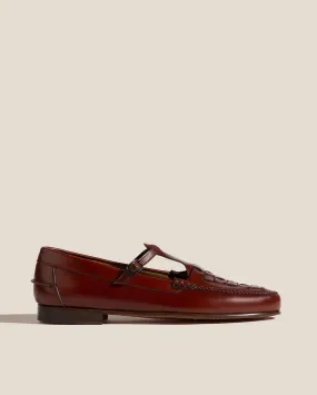 MAQUEDA T-BAR LOAFER / RUSSET