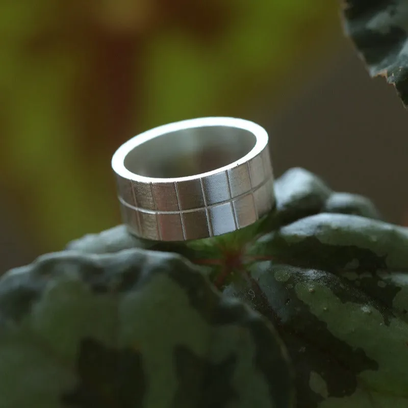 Matte Wide Silver Ring