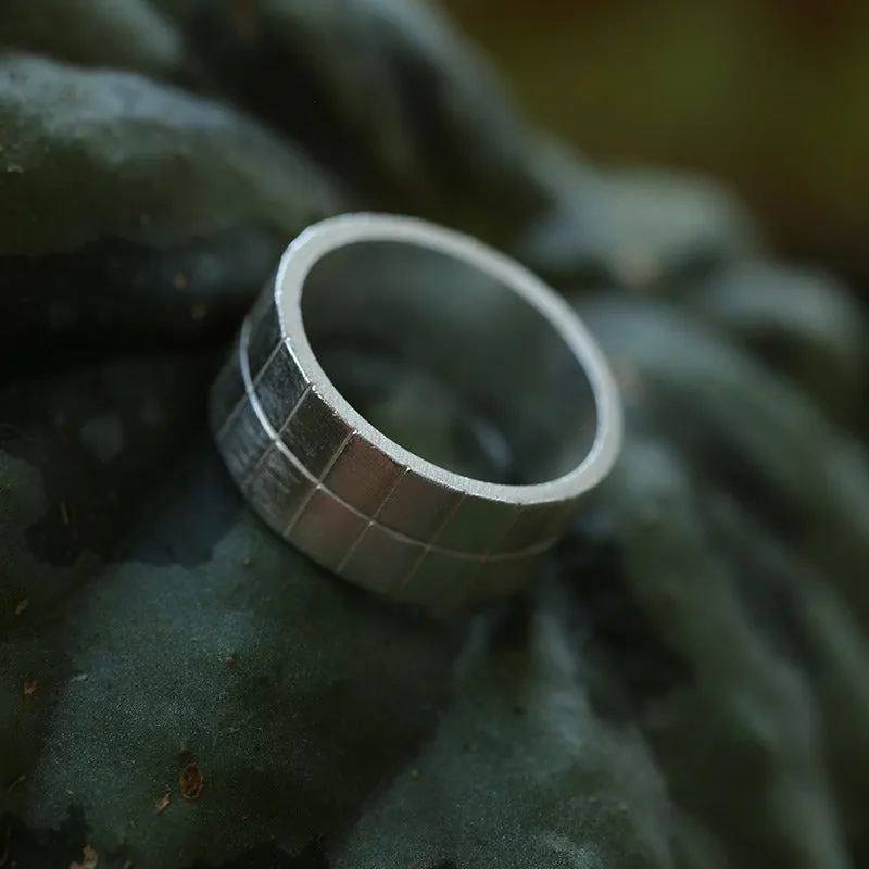 Matte Wide Silver Ring