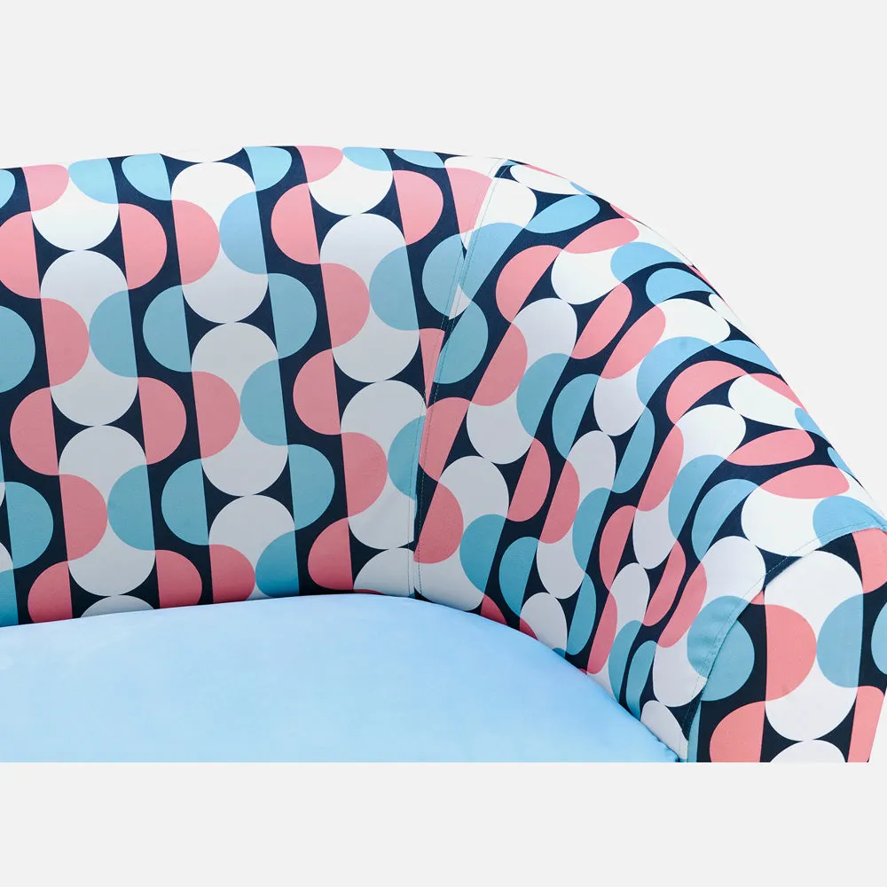 Meadow Light Cyan Interlace Loveseat