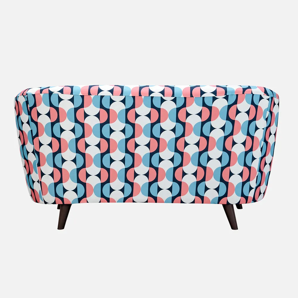 Meadow Light Cyan Interlace Loveseat