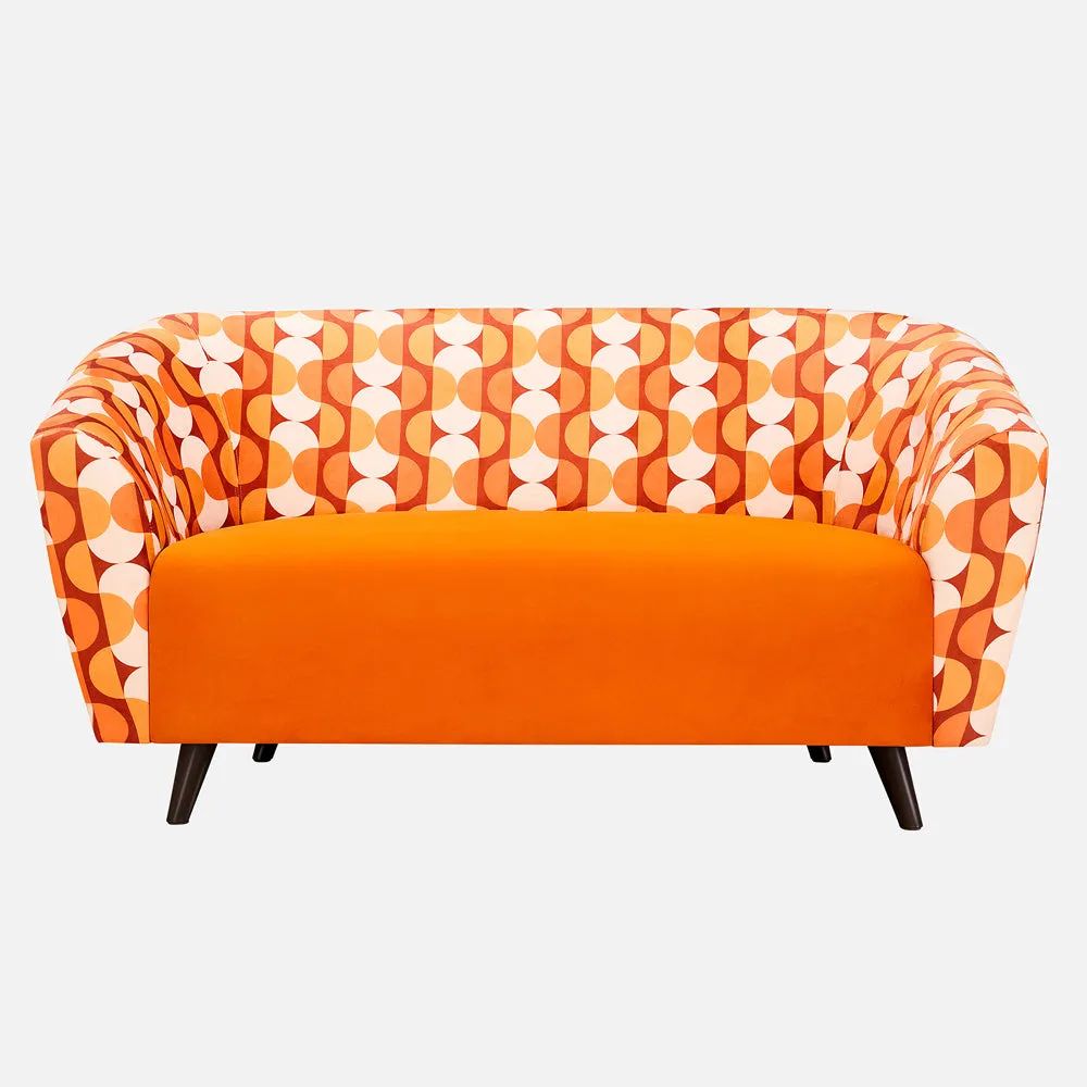 Meadow Tangerine Interlace Loveseat