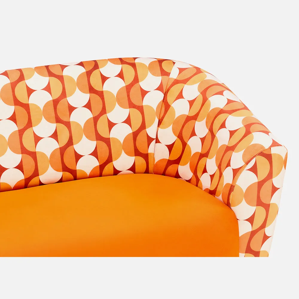 Meadow Tangerine Interlace Loveseat