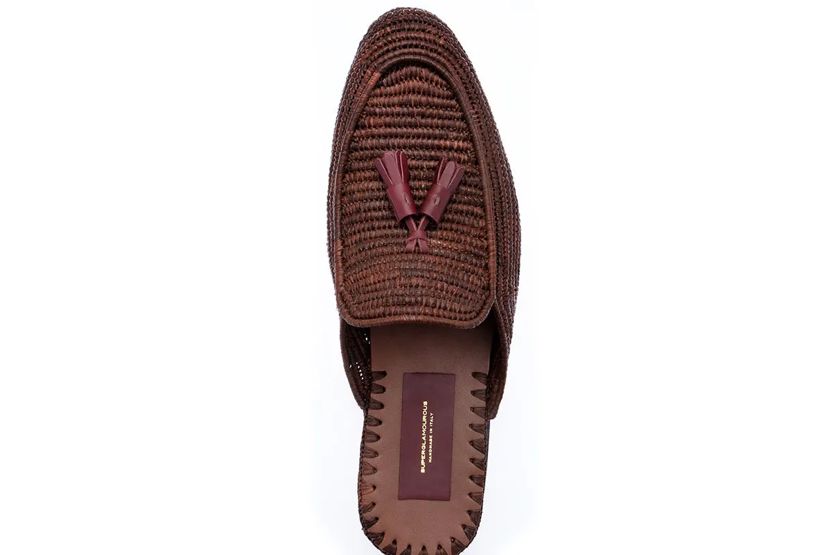 MELILLA RAFIA BROWN MULES