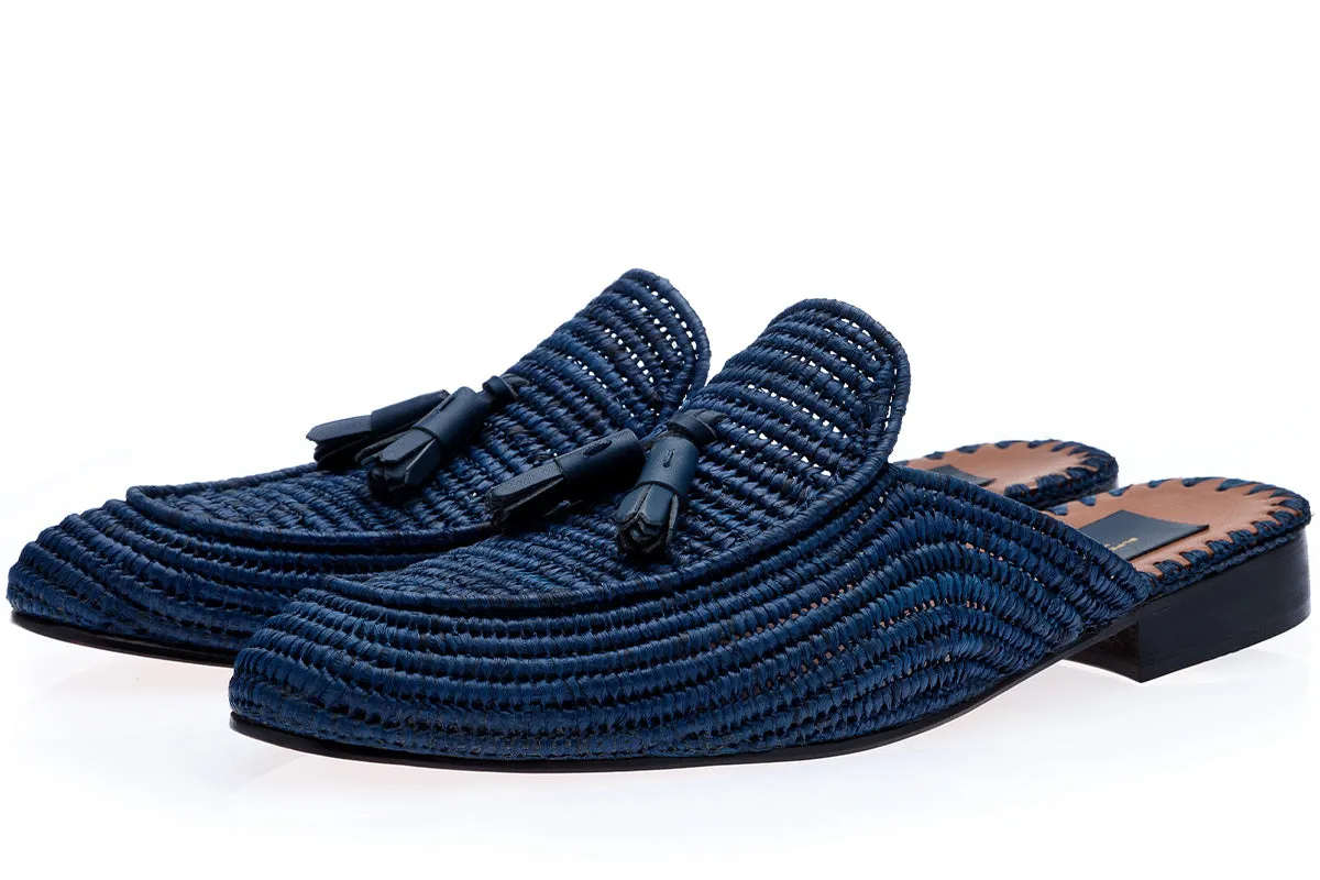 MELILLA RAFIA NAVY MULES